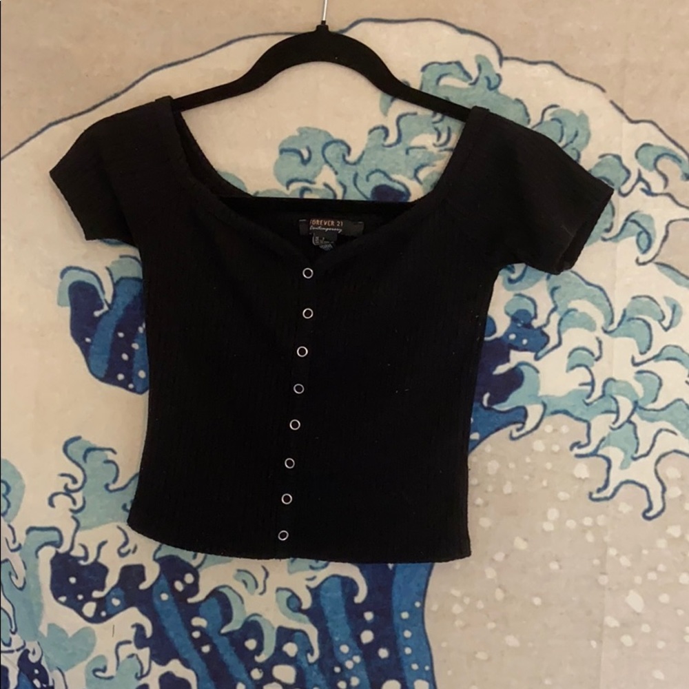 Cropped Off the Shoulder Top Forever 21